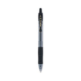 Pilot® G2 Premium Gel Pen, Retractable, Fine 0.7 mm, Black Ink, Smoke/Black Barrel, Dozen (PIL31020)