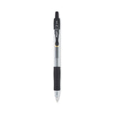 Pilot® G2 Premium Gel Pen, Retractable, Extra-Fine 0.5 mm, Black Ink, Smoke/Black Barrel, Dozen (PIL31002)