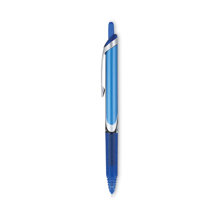 Pilot® Precise V5RT Roller Ball Pen, Retractable, Extra-Fine 0.5 mm, Blue Ink, Blue Barrel, Dozen (PIL26063)