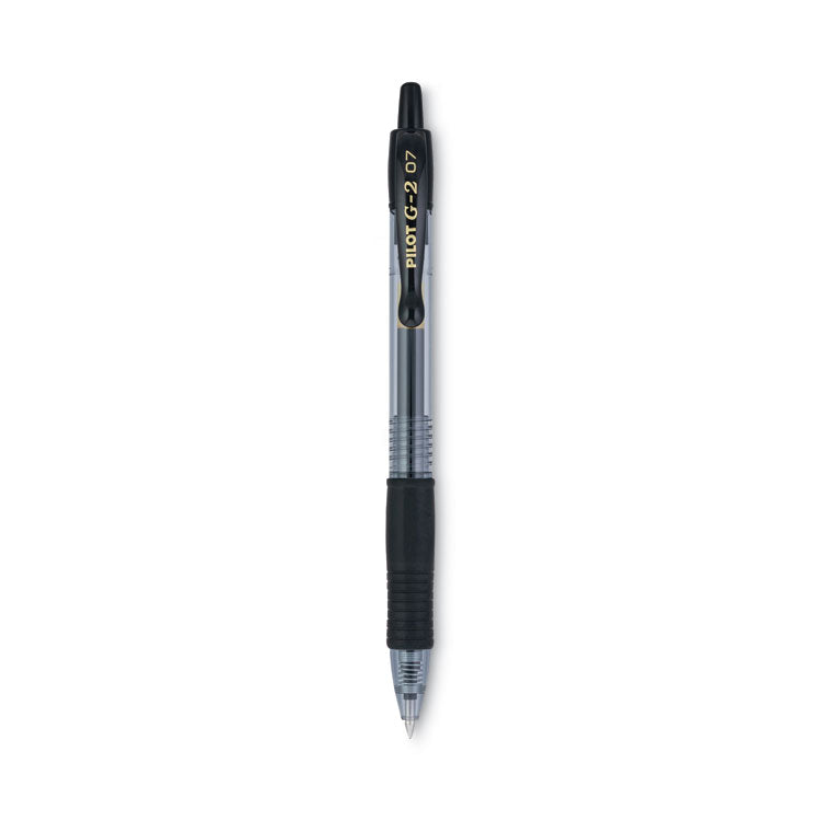 Pilot® G2 Premium Gel Pen Convenience Pack, Retractable, Fine 0.7 mm, Black Ink, Smoke/Black Barrel, 36/Pack (PIL84065) Pack of 36
