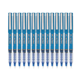 Pilot® Precise V5 Roller Ball Pen, Stick, Extra-Fine 0.5 mm, Blue Ink, Blue/Clear Barrel, Dozen (PIL35335)