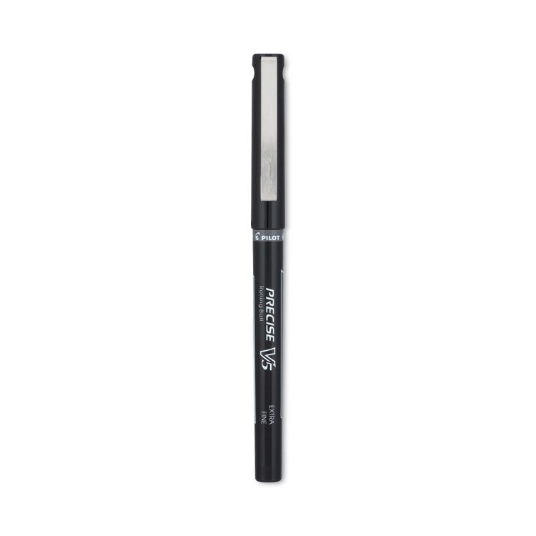 Pilot® Precise V5 Roller Ball Pen, Stick, Extra-Fine 0.5 mm, Black Ink, Black/Clear Barrel, Dozen (PIL35334) 1 Dozen