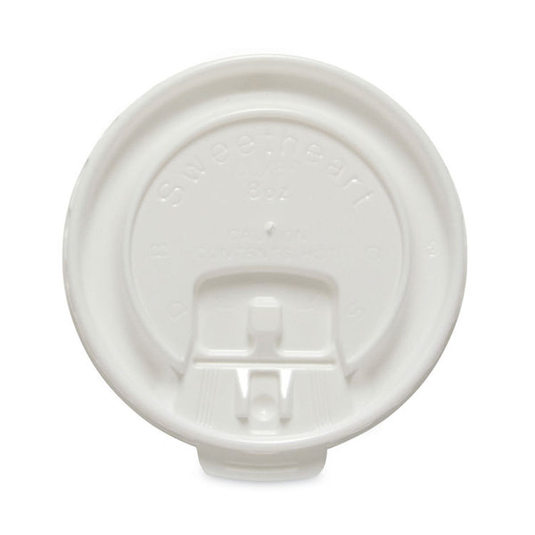 SOLO® Lift Back and Lock Tab Cup Lids for Foam Cups, Fits 8 oz Cups, White, 2,000/Carton (SCCDLX8R)