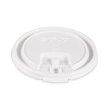 SOLO® Lift Back and Lock Tab Lids for Paper Cups, Fits 10 oz Cups, White, 100/Sleeve, 10 Sleeves/Carton (SCCLB3101)