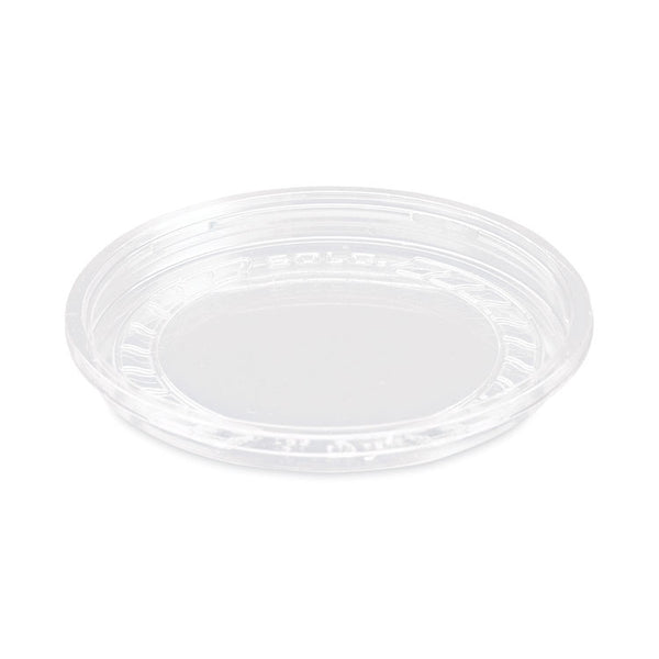 SOLO® Bare Eco-Forward RPET Deli Container Lids, Recessed Lid, Fits 8 oz, Clear, Plastic, 50/Pack, 10 Packs/Carton (SCCLG8R)