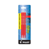 Pilot® Refill for Pilot FriXion Erasable, FriXion Ball, FriXion Clicker and FriXion LX Gel Ink Pens, Fine Tip, Red Ink, 3/Pack (PIL77332)