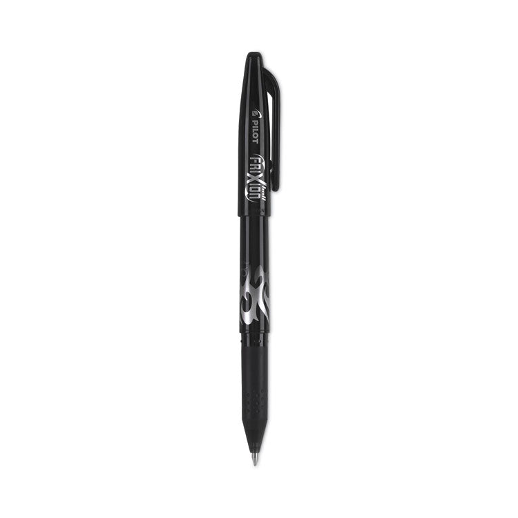 Pilot® FriXion Ball Erasable Gel Pen, Stick, Fine 0.7 mm, Black Ink, Black/White Barrel, Dozen (PIL31550)