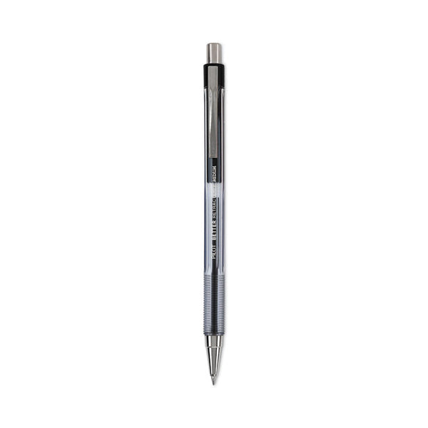 Pilot® Better Ballpoint Pen, Retractable, Medium 1 mm, Black Ink, Smoke Barrel, Dozen (PIL30005)