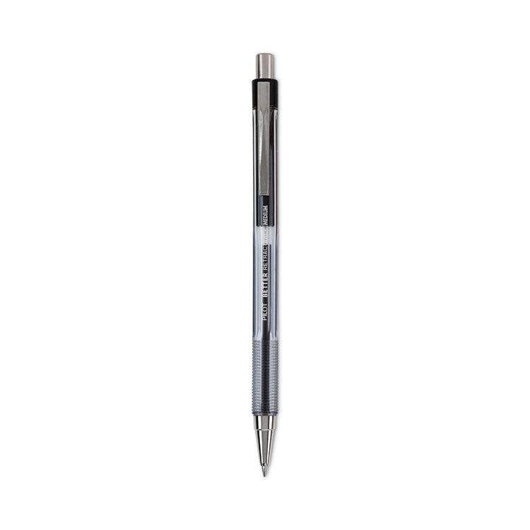 Pilot® Better Ballpoint Pen, Retractable, Medium 1 mm, Black Ink, Smoke Barrel, Dozen (PIL30005)