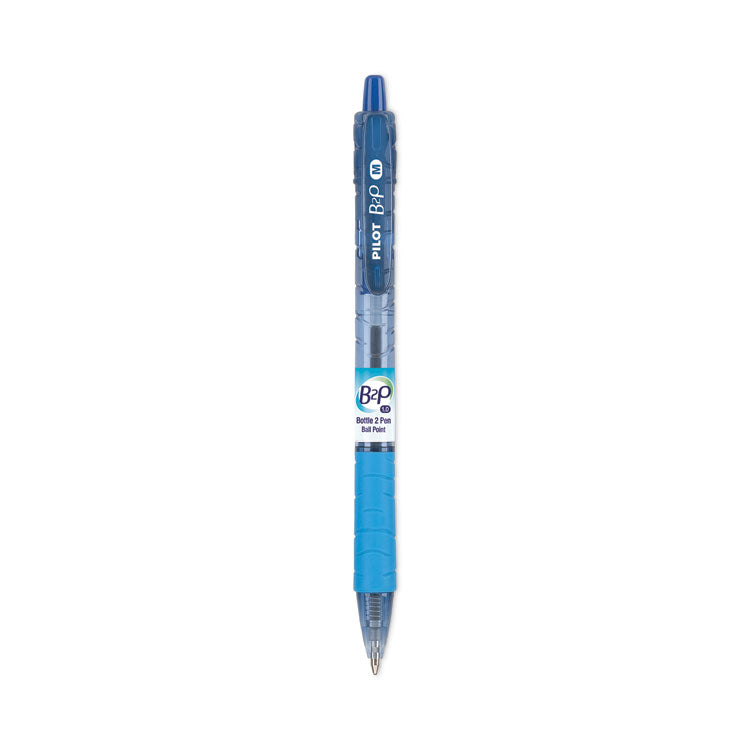 Pilot® B2P Bottle-2-Pen Recycled Ballpoint Pen, Retractable, Medium 1 mm, Blue Ink, Translucent Blue Barrel, Dozen (PIL32801) 1 Dozen