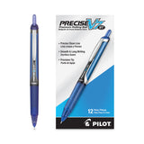 Pilot® Precise V7RT Roller Ball Pen, Retractable, Fine 0.7 mm, Blue Ink, Blue Barrel, Dozen (PIL26068)