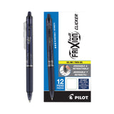 Pilot® FriXion Clicker Erasable Gel Pen, Retractable, Fine 0.7 mm, Navy Ink, Navy Barrel, Dozen (PIL31457)