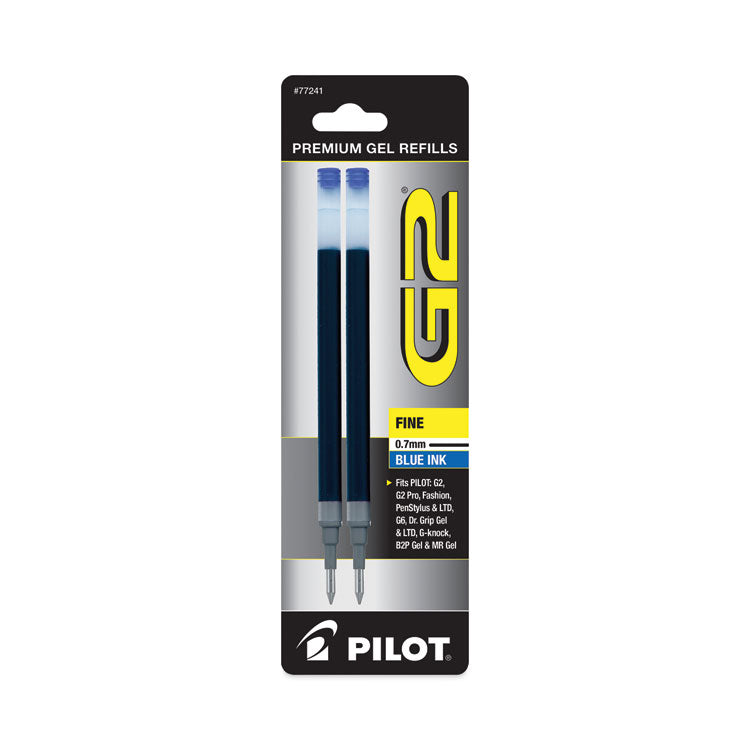 Pilot® Refill for Pilot B2P, Dr Grip, G2, G6, MR Metropolitan, Precise BeGreen and Q7 Gel Pens, Fine Tip, Blue Ink, 2/Pack (PIL77241)