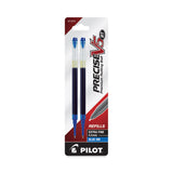 Pilot® Refill for Pilot Precise V5 RT Rolling Ball, Extra-Fine Conical Tip, Blue Ink, 2/Pack (PIL77274)