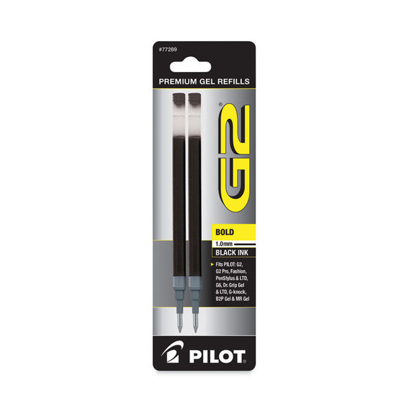 Pilot® Refill for Pilot G2 Gel Ink Pens, Bold Conical Tip, Black Ink, 2/Pack (PIL77289)