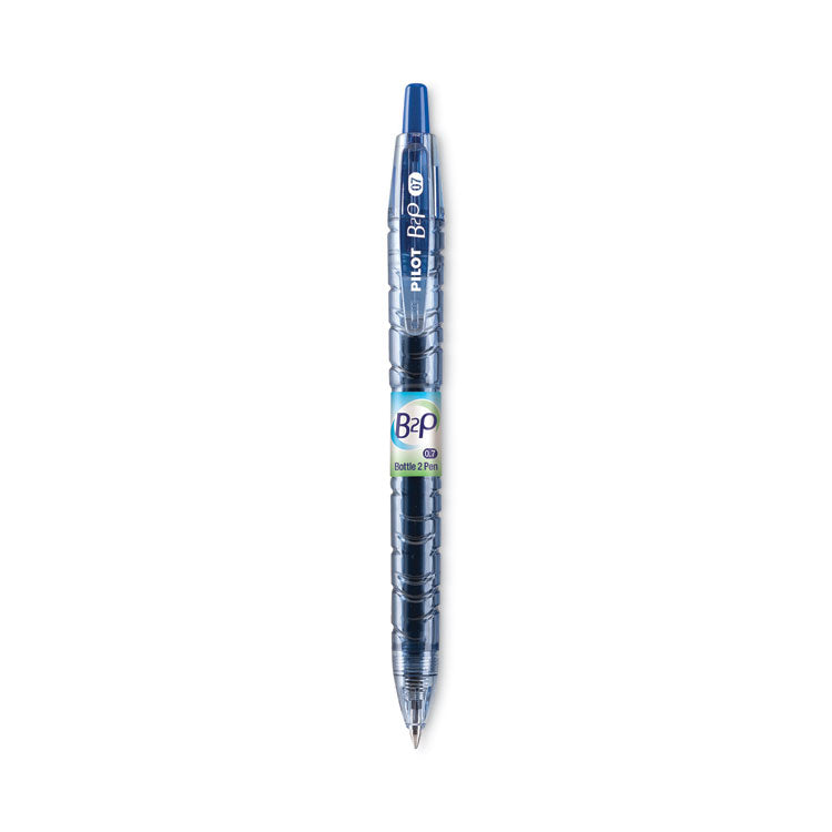 Pilot® B2P Bottle-2-Pen Recycled Gel Pen, Retractable, Fine 0.7 mm, Blue Ink, Translucent Blue Barrel (PIL31601)