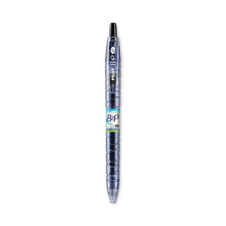 Pilot® B2P Bottle-2-Pen Recycled Gel Pen, Retractable, Fine 0.7 mm, Black Ink, Translucent Blue Barrel (PIL31600)