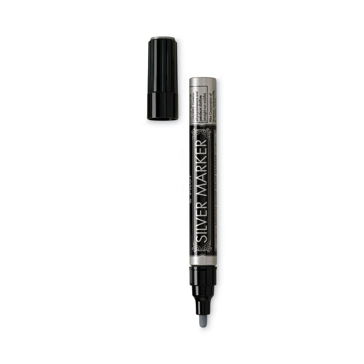 Pilot® Creative Art and Crafts Marker, Medium Brush Tip, Silver (PIL41800)