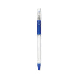 Pilot® EasyTouch Ballpoint Pen, Stick, Medium 1 mm, Blue Ink, Clear/Blue Barrel, Dozen (PIL32011)