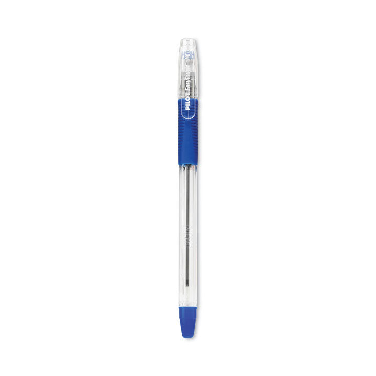 Pilot® EasyTouch Ballpoint Pen, Stick, Medium 1 mm, Blue Ink, Clear/Blue Barrel, Dozen (PIL32011)