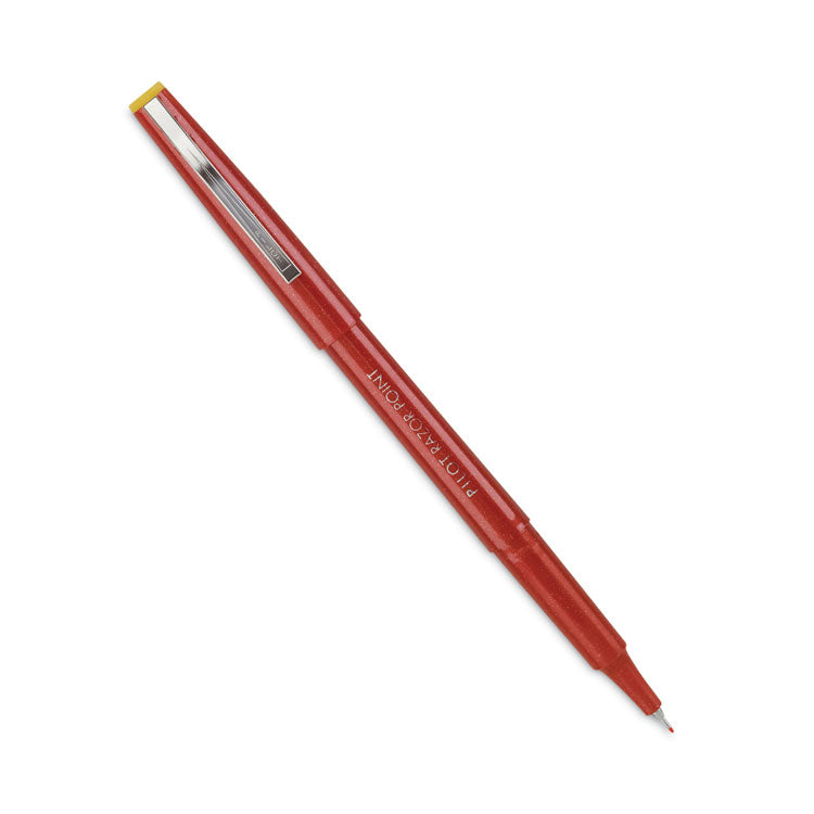 Pilot® Razor Point Fine Line Porous Point Pen, Stick, Extra-Fine 0.3 mm, Red Ink, Red Barrel, Dozen (PIL11007)