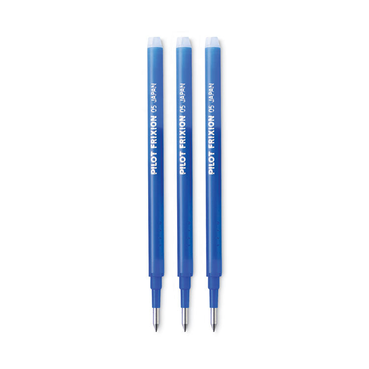 Pilot® Refill for Pilot FriXion Erasable, FriXion Ball, FriXion Clicker and FriXion LX Gel Ink Pens, Fine Tip, Blue Ink, 3/Pack (PIL77331)