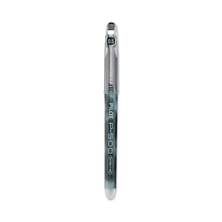 Pilot® Precise P-500 Gel Pen, Stick, Extra-Fine 0.5 mm, Black Ink, Black Barrel, Dozen (PIL38600)