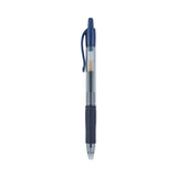 Pilot® G2 Premium Gel Pen, Retractable, Fine 0.7 mm, Navy Blue Ink, Smoke/Blue Barrel, Dozen (PIL31187)