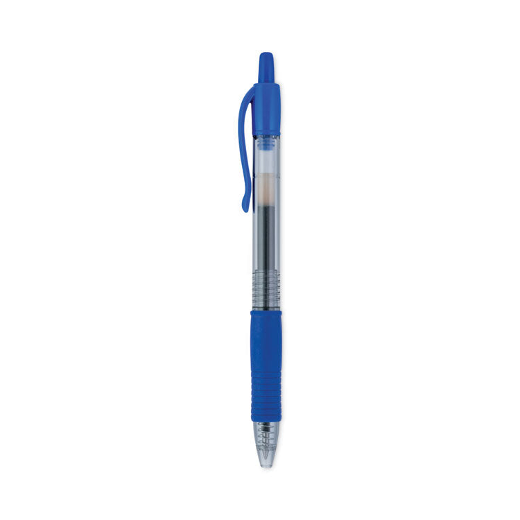 Pilot® G2 Premium Gel Pen Convenience Pack, Retractable, Extra-Fine 0.38 mm, Blue Ink, Smoke/Blue Barrel, Dozen (PIL31278) 1 Dozen
