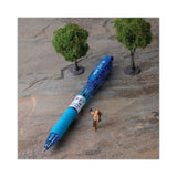 Pilot® B2P Bottle-2-Pen Recycled Ballpoint Pen, Retractable, Fine 0.7 mm, Black Ink, Translucent Blue Barrel, Dozen (PIL32600)