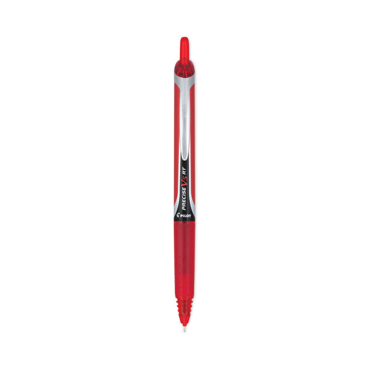 Pilot® Precise V5RT Roller Ball Pen, Retractable, Extra-Fine 0.5 mm, Red Ink, Red Barrel, Dozen (PIL26064) 1 Dozen