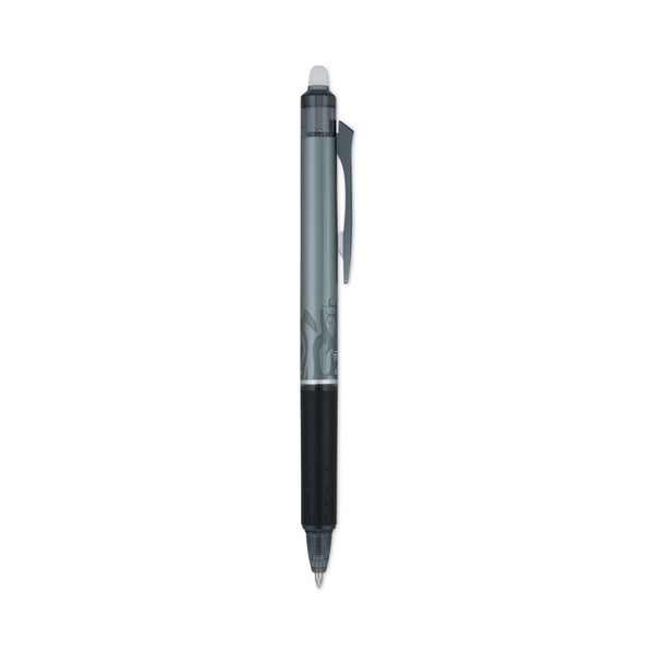 Pilot® FriXion Clicker Erasable Gel Pen, Retractable, Extra-Fine 0.5 mm, Black Ink, Black Barrel, Dozen (PIL32520)