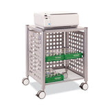 Vertiflex® File Cart with Open Top, Metal, 1 Shelf, 2 Bins, 28.25" x 13.75" x 27.38", Matte Gray (VRTVF52000) Each