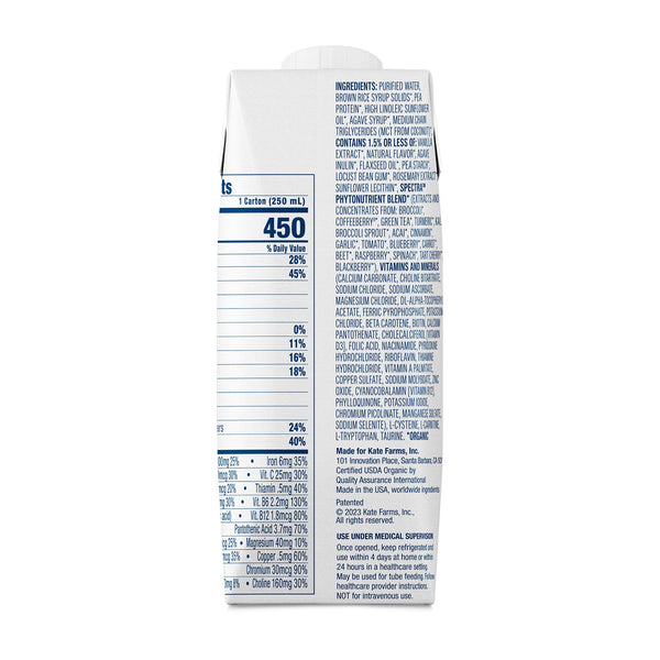 Kate Farms Renal Support 1.8 Oral Supplement Vanilla Flavor Liquid 8.45 oz. Carton (1184938_EA) 1/EA