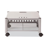 Vertiflex® Underdesk Machine Stand, Metal, 2 Shelves, 90 lb Capacity, 21.5" x 17.88" x 11.5", Matte Gray (VRTVF52005) Each