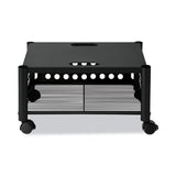 Vertiflex® Underdesk Machine Stand, Metal, 2 Shelves, 90 lb Capacity, 21.5" x 17.88" x 11.5", Black (VRTVF52009) Each