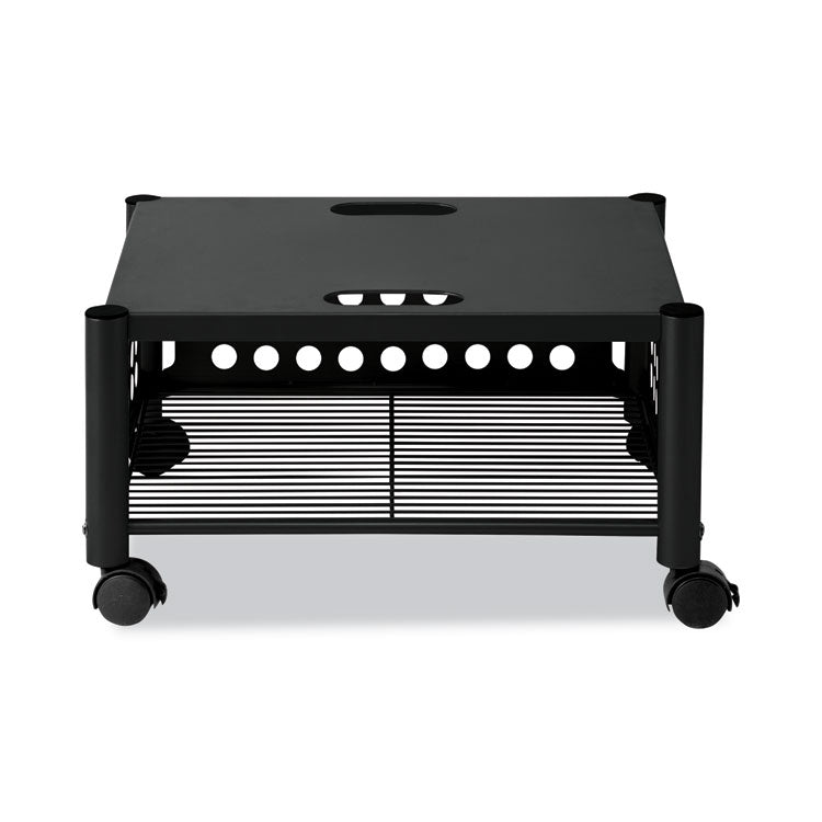 Vertiflex® Underdesk Machine Stand, Metal, 2 Shelves, 90 lb Capacity, 21.5" x 17.88" x 11.5", Black (VRTVF52009) Each