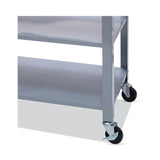 Vertiflex® Countertop Serving Cart, Wood, 3 Shelves, 3 Drawers, 35.5" x 19.75" x 34.25", Oak/Gray (VRTVF53039) Each