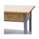 Vertiflex® Countertop Serving Cart, Wood, 3 Shelves, 3 Drawers, 35.5" x 19.75" x 34.25", Oak/Gray (VRTVF53039) Each
