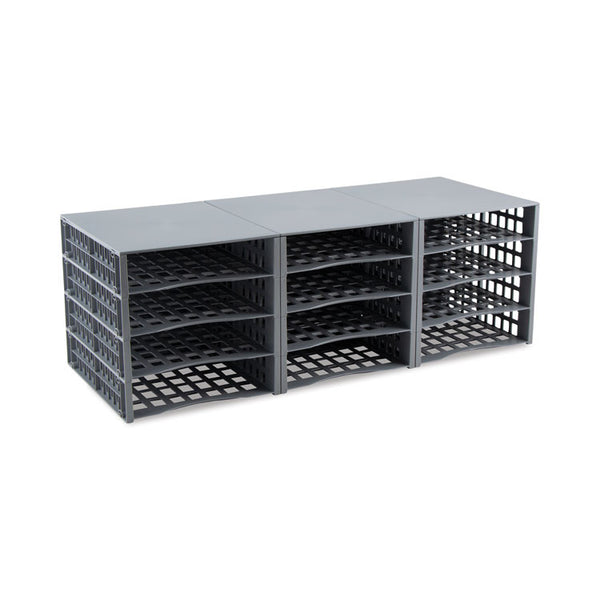 Advantus Snap Configurable Tray System, 12 Compartments, 22.75 x 9.75 x 13, Gray (AVT39412)