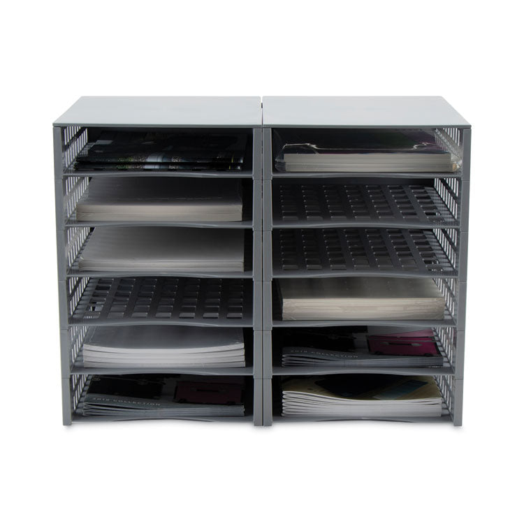 Advantus Snap Configurable Tray System, 12 Compartments, 22.75 x 9.75 x 13, Gray (AVT39412) Each