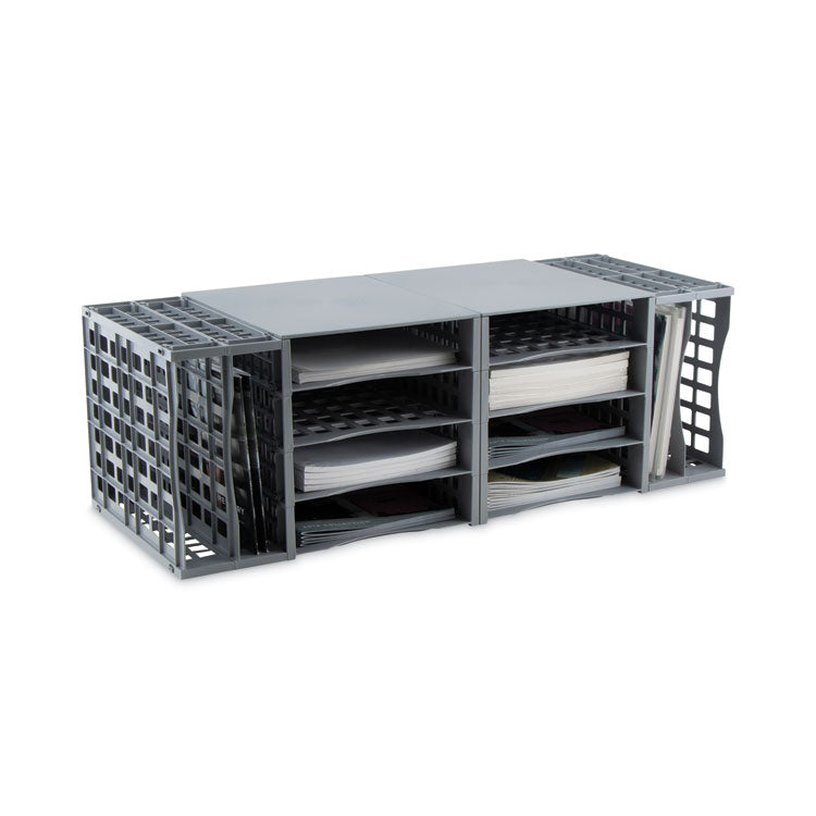 Advantus Snap Configurable Tray System, 12 Compartments, 22.75 x 9.75 x 13, Gray (AVT39412) Each