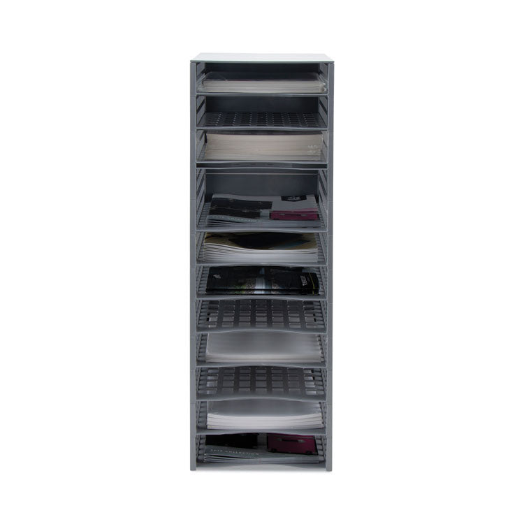 Advantus Snap Configurable Tray System, 12 Compartments, 22.75 x 9.75 x 13, Gray (AVT39412) Each