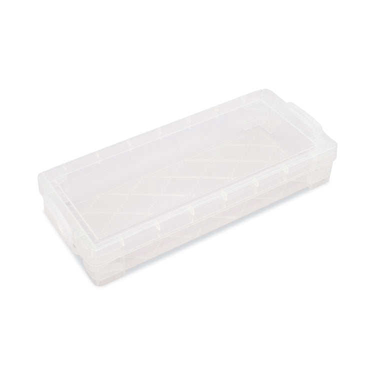 Advantus Super Stacker Pencil Box, Plastic, 8.25 x 3.75 x 1.5, Clear (AVT40309) Each