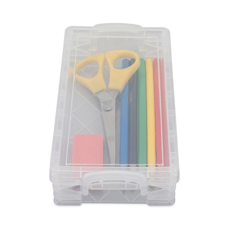 Advantus Super Stacker Pencil Box, Plastic, 8.25 x 3.75 x 1.5, Clear (AVT40309) Each