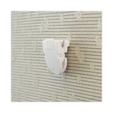 Advantus Wall Clips for Fabric Panels, 40 Sheet Capacity, White, 4/Pack (AVT75300) Pack of 4