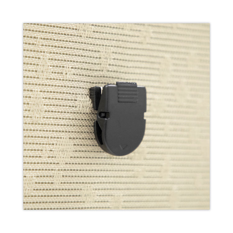 Advantus Wall Clips for Fabric Panels, 40 Sheet Capacity, Black, 20/Box (AVT75344) Pack of 20