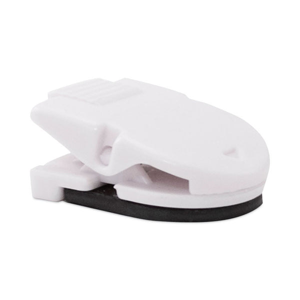 Advantus Magnetic/Adhesive Clips, 0.25" Jaw Capacity, White, 20/Box (AVT75356) Box of 20