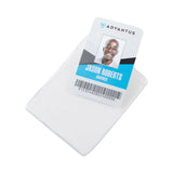 Advantus ID Badge Holders with Clip, Vertical, Clear 3.8" x 4.25" Holder, 3.13" x 3.75" Insert, 50/Pack (AVT75457) Box of 50