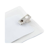 Advantus ID Badge Holders with Clip, Vertical, Clear 3.8" x 4.25" Holder, 3.13" x 3.75" Insert, 50/Pack (AVT75457) Box of 50